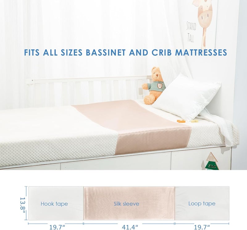 PROMEED 100% Mulberry Silk Bassinet Sleeve Sheet for Baby Hairloss and Bald Spot, Oeko-TEX Certified 23 Momme Silk Dinosaur Crib Sheets for Baby Boys (White Dinosaur) - Image 5